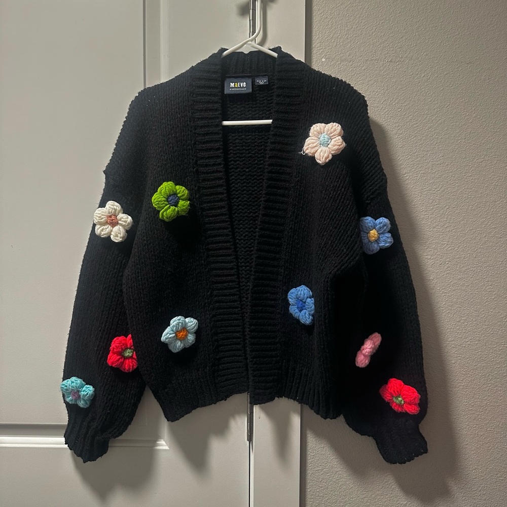 Anthropologie Floral Cardigan